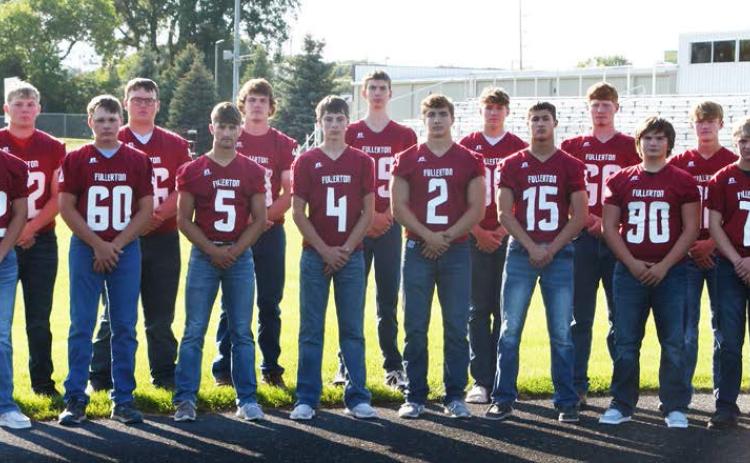Fullerton returns a lot of experience to this year’s roster. BACK ROW: Head coach Brandon Siegel (left), Jerrod Land, Zane Koziol, Brett Bridger, James Zweiner, Hunter Gochenour, Aidan Bittner, Maxton Meysenburg, Asst Coach Eric Frenzen and Asst Coach Jeremy Wetovick. FRONT ROW: Carson Busch, Andrew Cunningham, Fletcher Dubas, Nolan Dubas, Aiden Norman, Roe Patton, Parker Aaberg, Brady Djernes. NCJ photo by Laura Sabata