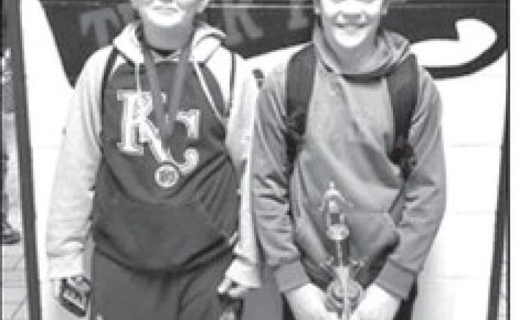 Cousins, JERROD LAND and BRETT BRIDGER at a wrestling tournament in 2017 at East Butler. Photo courtesy of Melissa Rasmussen.